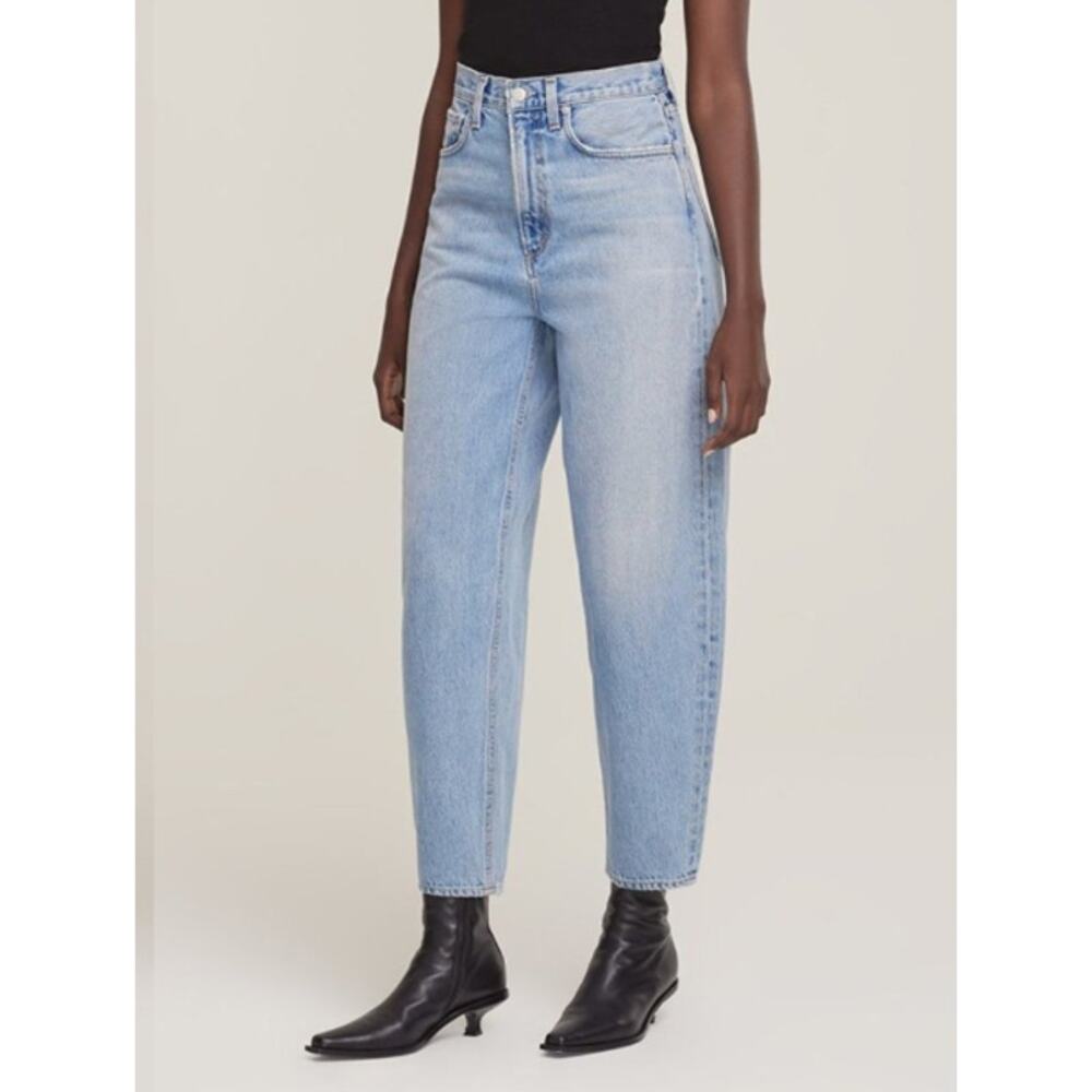 AGOLDE Balloon Jeans 26 Blue Denim Organic Cotton High Rise Ankle 27" - Picture 2 of 15